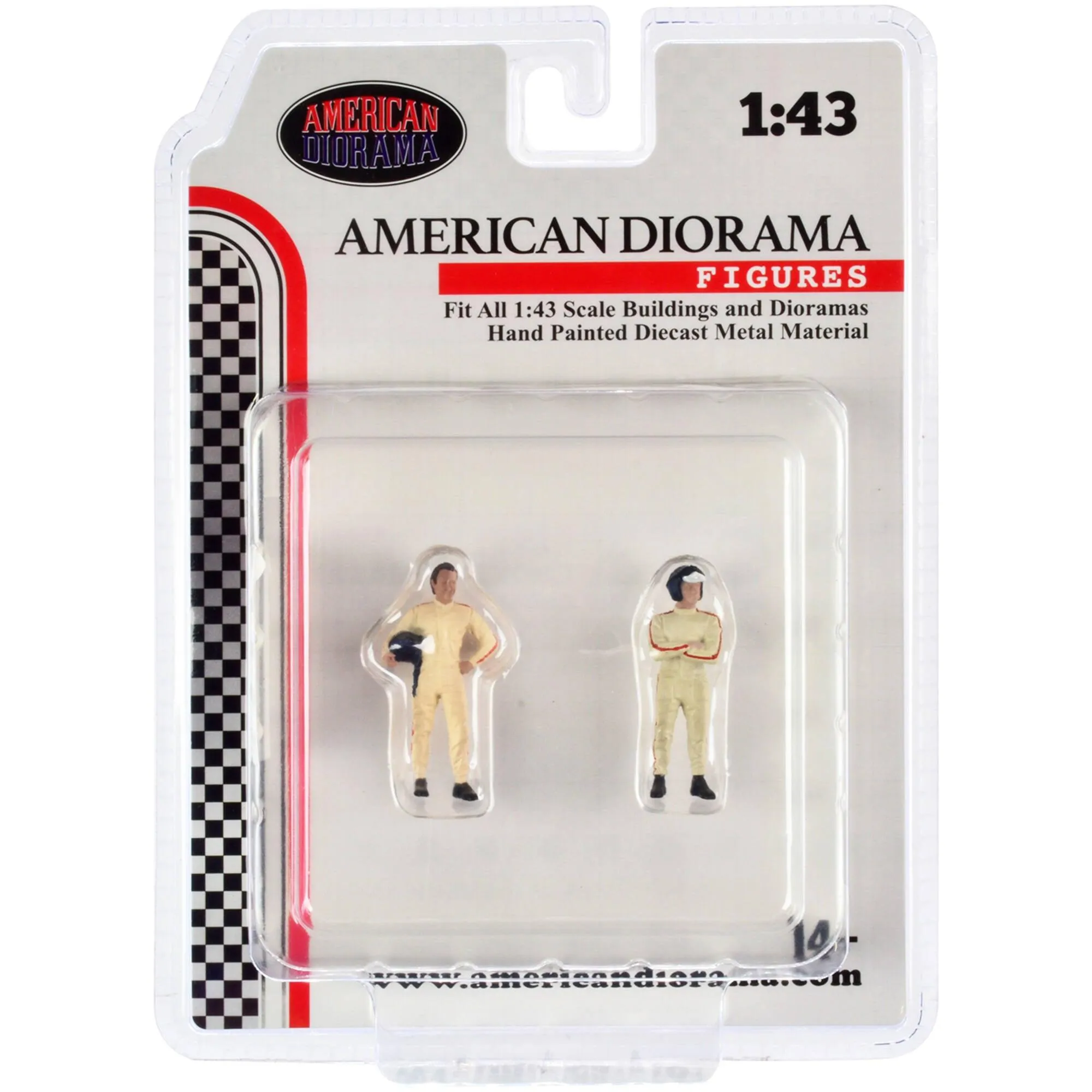 American Diorama Diecast Figures - Racing Legends 60's for 1/43 Models, Set of 2