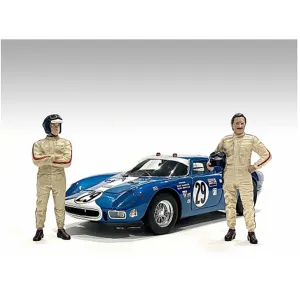 American Diorama Diecast Figures - Racing Legends 60's for 1/43 Models, Set of 2