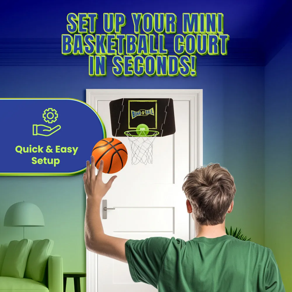 Bank-A-Ball Adjustable Trickshot Basketball Game Set