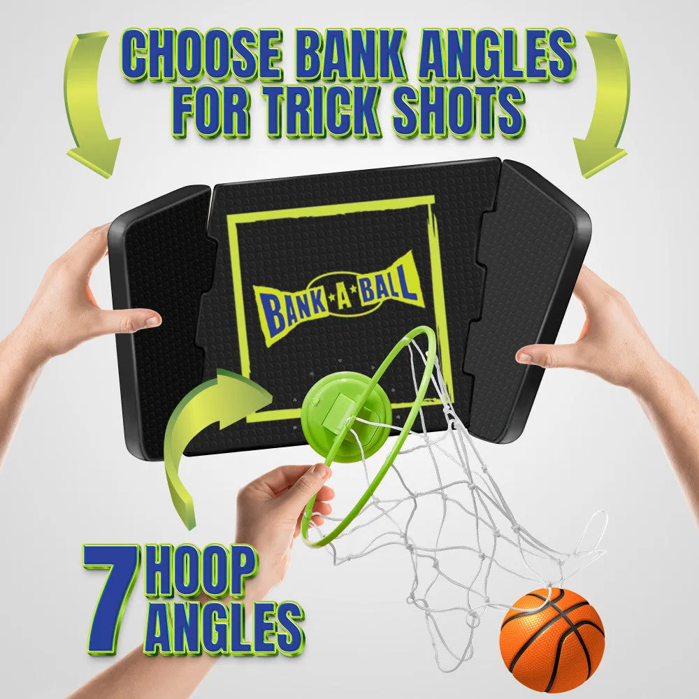 Bank-A-Ball Adjustable Trickshot Basketball Game Set