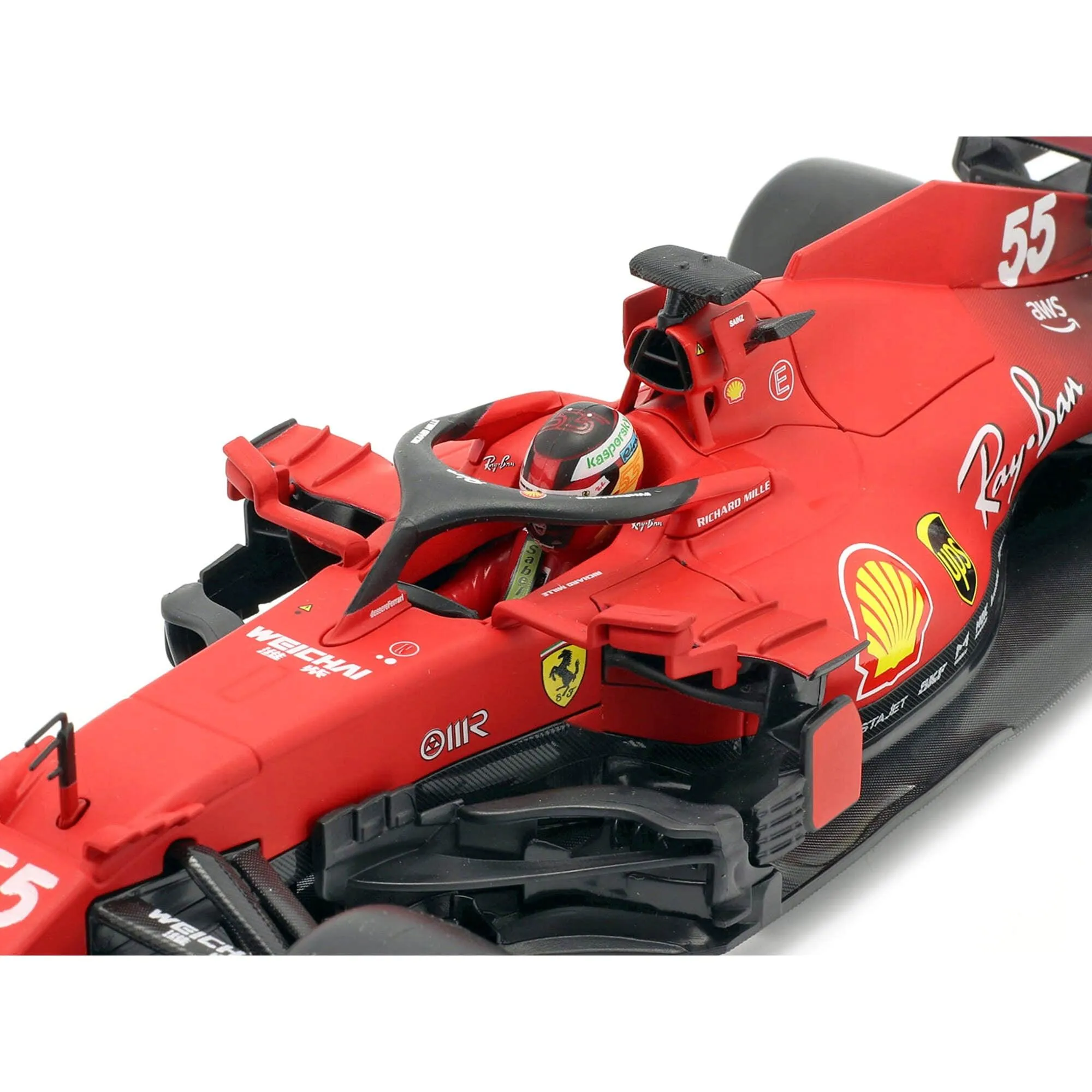 Bburago 1/18 Scale Diecast Model Car - Ferrari SF21 #55 Ferrari Racing Series
