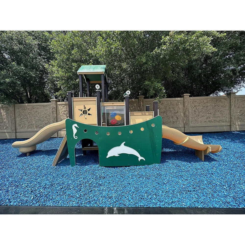 Beach Boat Themed Preschool Playground | Interactive Climber & Slide Playset for Ages 2-5