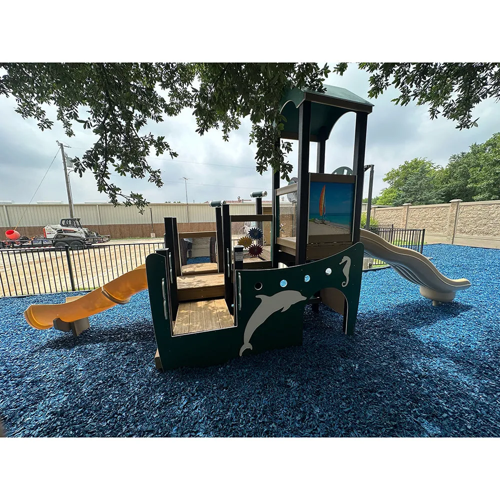 Beach Boat Themed Preschool Playground | Interactive Climber & Slide Playset for Ages 2-5