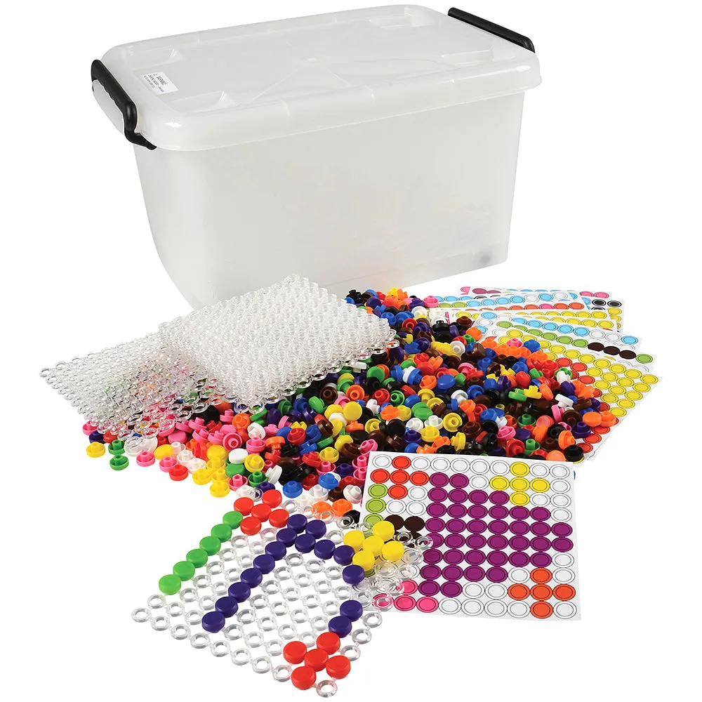 Buttons 'N Boards Sorting and Pattern Activity Set | 1,010 Buttons with 10 Boards and Storage