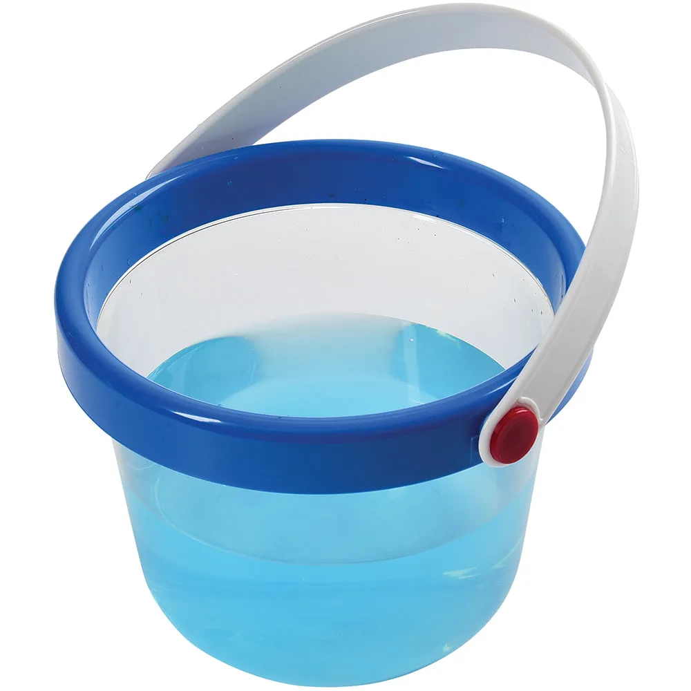 Clear Plastic Sensory Bucket | Durable Handled Toddler Toy
