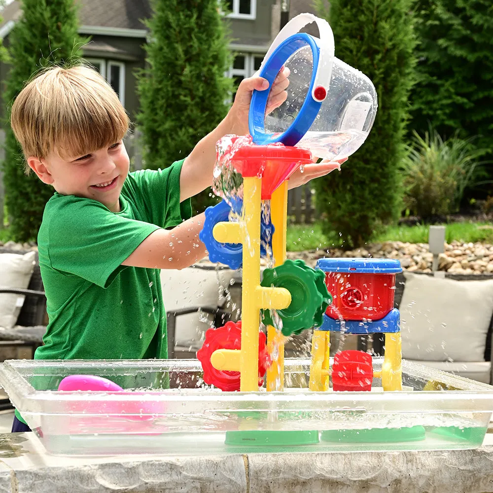 Clear Plastic Sensory Bucket | Durable Handled Toddler Toy