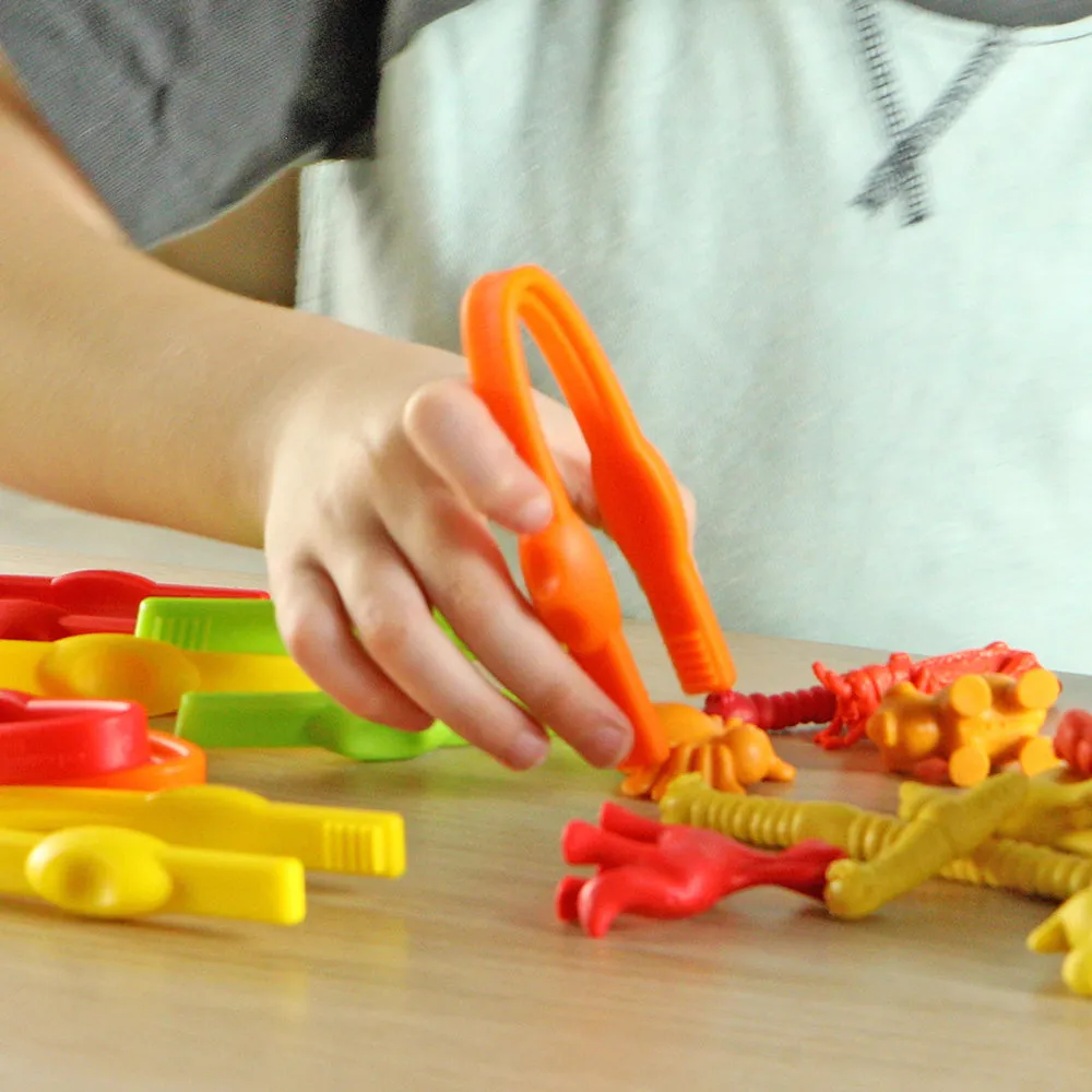 Easy Grip Tweezers | 12 Fine Motor Tools for Sorting, Counting & Sensory Play