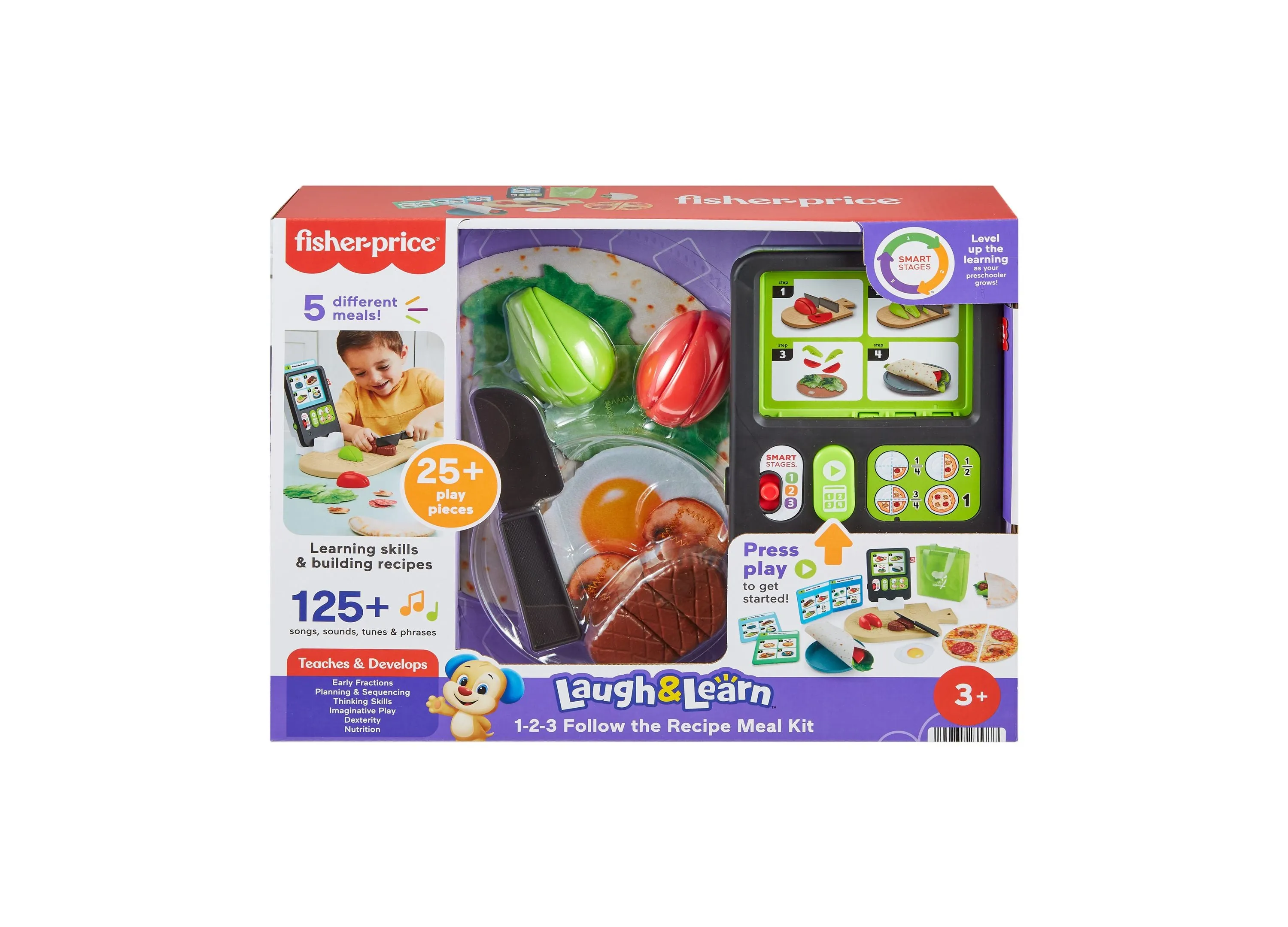 Fisher-Price Laugh & Learn Meal Kit Preschool Playset, 30-Piece