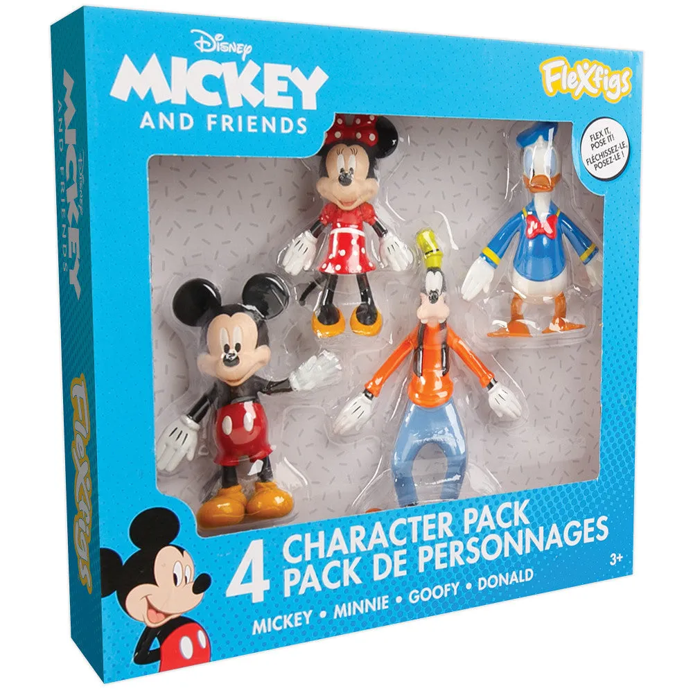 FleXfigs Mickey Mouse Adventure 4-Pack Articulated Figures