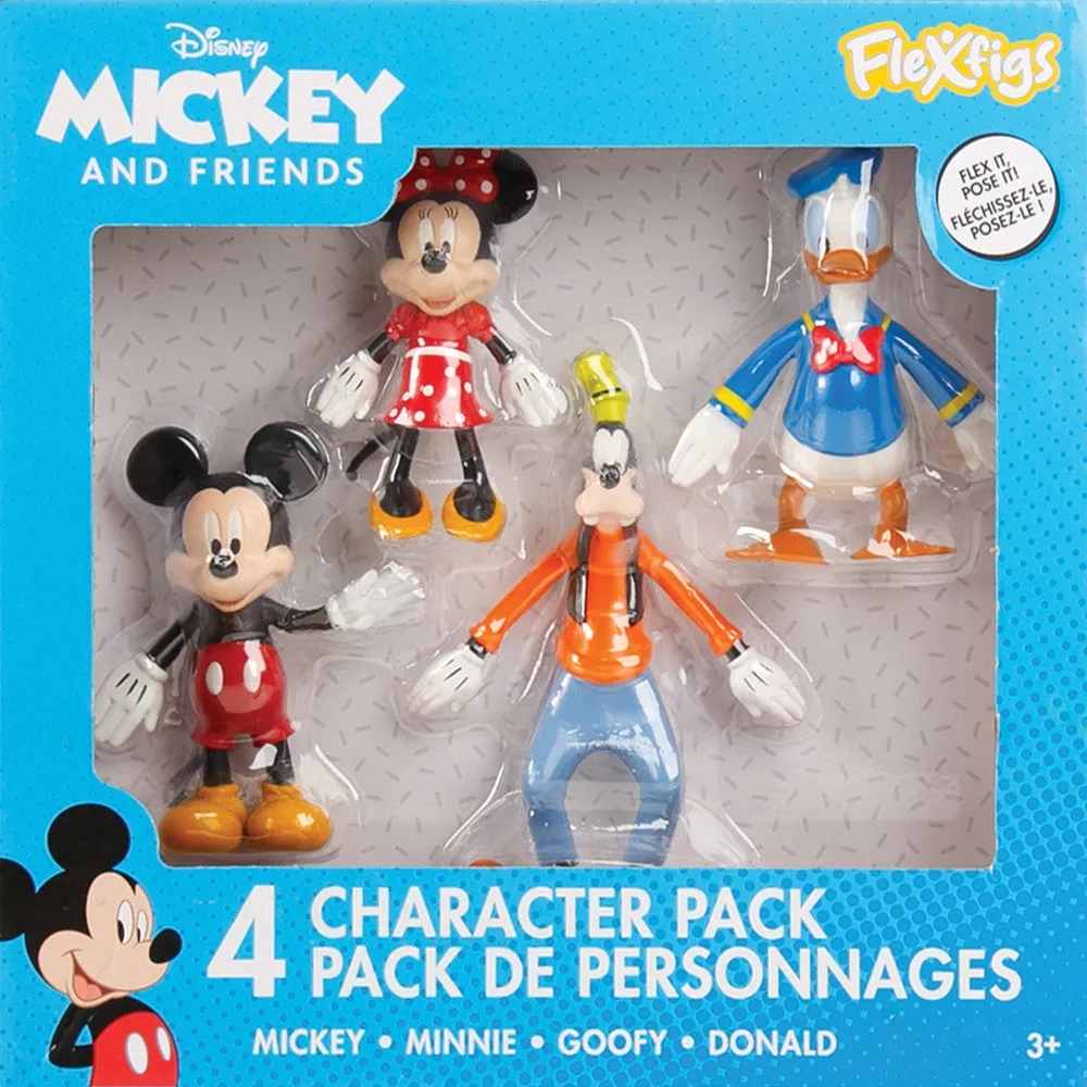 FleXfigs Mickey Mouse Adventure 4-Pack Articulated Figures