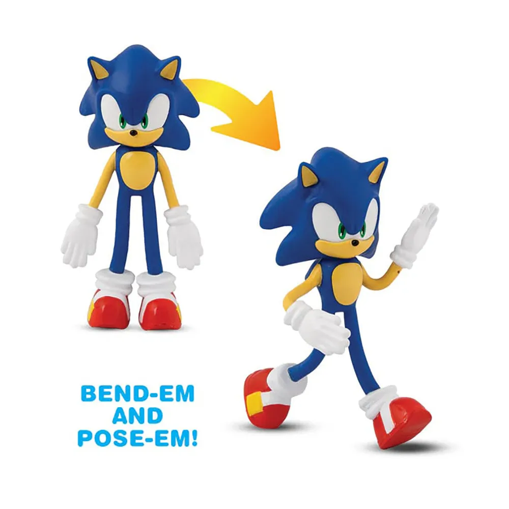 FleXfigs Sonic & Knuckles Articulated Action Figures - 2 Character Pack