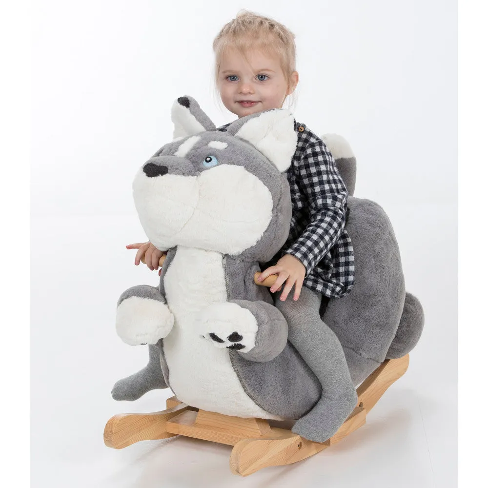 Gerardo's Toys Little Rockers - Plush Wolf Rocking Toy