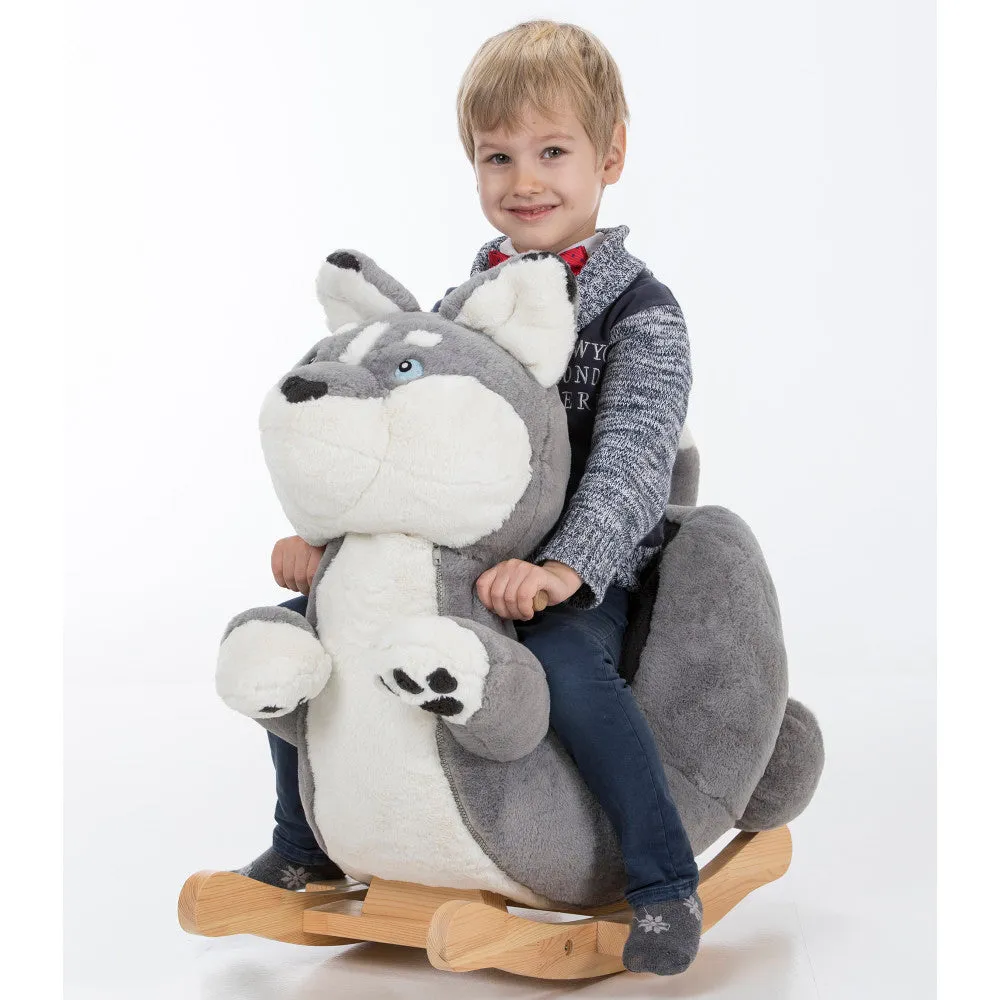Gerardo's Toys Little Rockers - Plush Wolf Rocking Toy