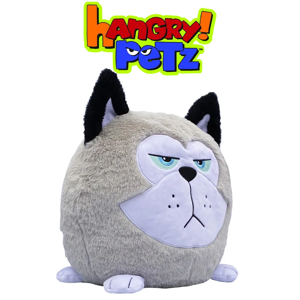 Hangry Petz Cooper Husky 12 inch Sound Plush - Grey & White