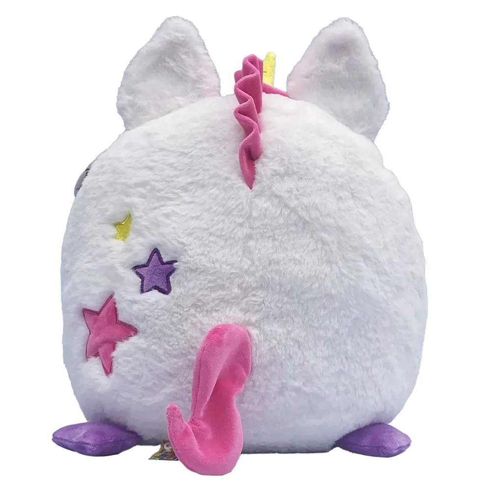 Hangry Petz Luna Unicorn 12 inch Talking Plush - White-Pink-Purple