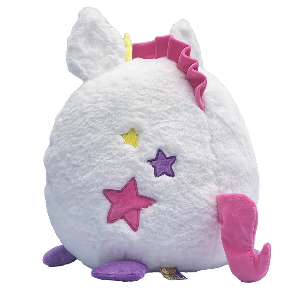 Hangry Petz Luna Unicorn 12 inch Talking Plush - White-Pink-Purple
