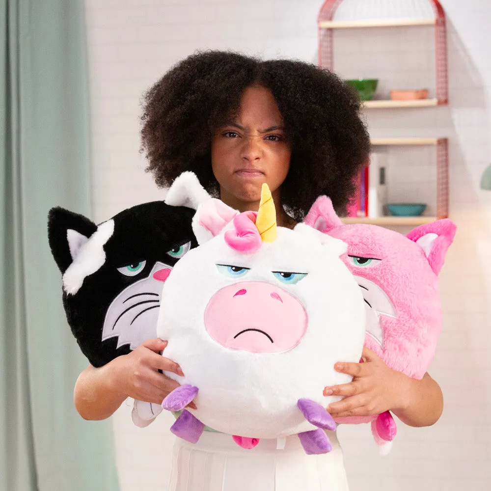 Hangry Petz Luna Unicorn 12 inch Talking Plush - White-Pink-Purple