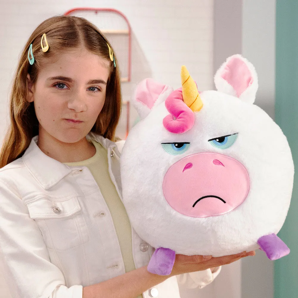 Hangry Petz Luna Unicorn 12 inch Talking Plush - White-Pink-Purple