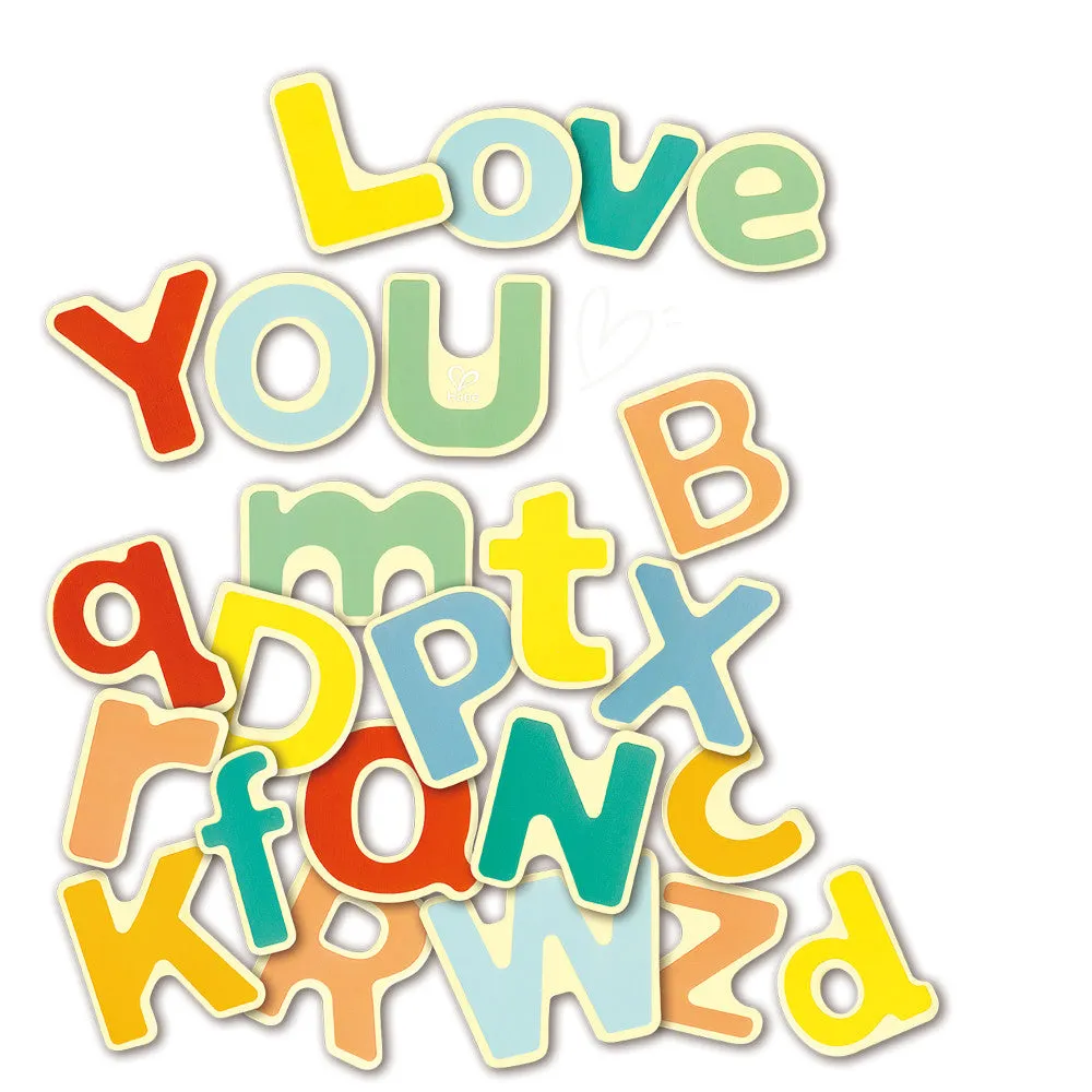 Hape Colorful Magnetic Alphabet Set - 52pcs ABC Wooden Magnets