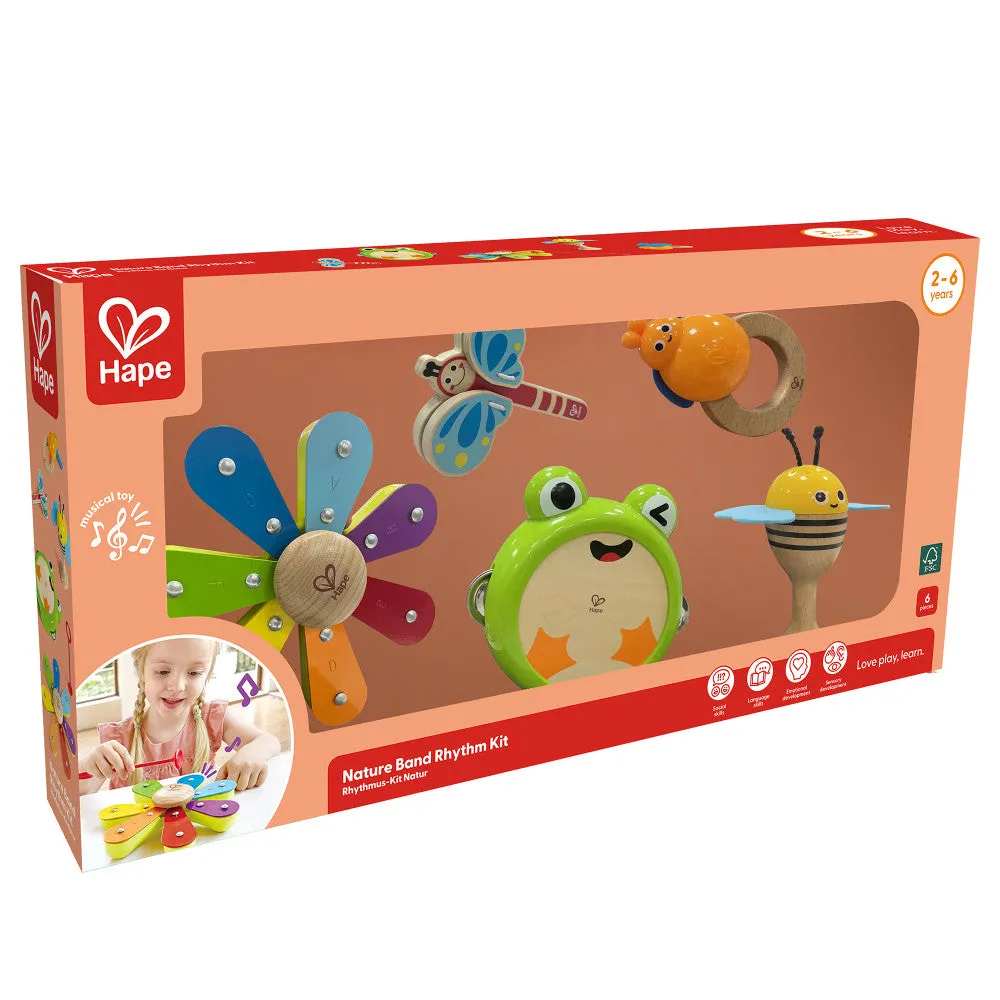 Hape Nature Band 5-Piece Musical Rhythm Kit