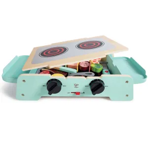 Hape Teal Wooden Sizzling Griddle & Grill BBQ Playset