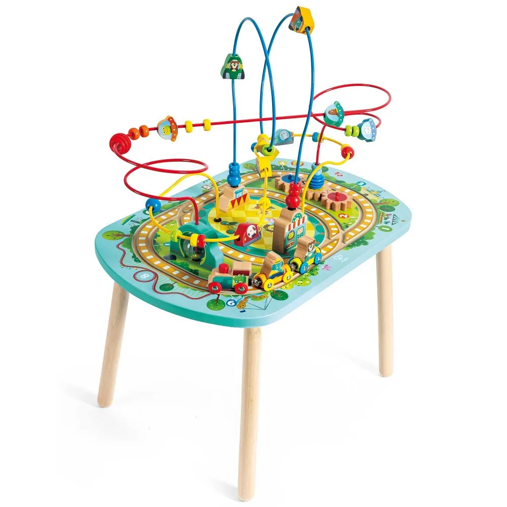 Hape Twisting Railway Maze Table - Amusement Park Adventure