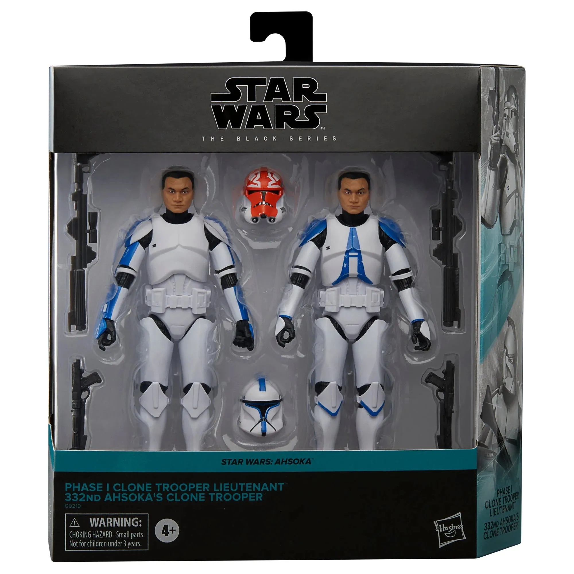 Hasbro Star Wars Black Series Ahsoka Phase I Clone Trooper Lieutenant 332nd Ahsoka's Clone Trooper 2 Pack 6 Inch Action Figure