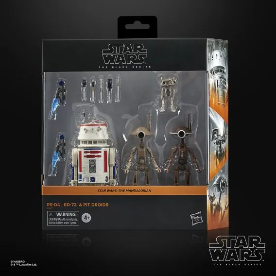 Hasbro Star Wars Black Series The Mandalorian R5-D4, BD-72, Pit Droids 4 Pack Action Figure