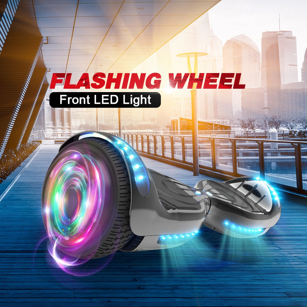 Hoverstar Flash Wheel Hoverboard 6.5" Chrome Black