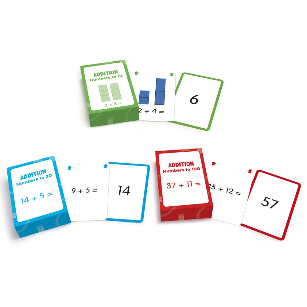 Junior Learning Addition Flashcards Set - Educational Math Game for Ages 5-6