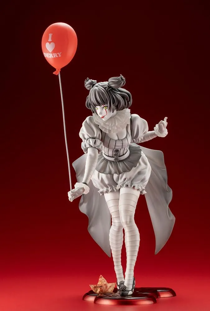 Kotobukiya Bishoujo Horror Pennywise IT (2017) Monochrome Ver. Figure Statue SV361