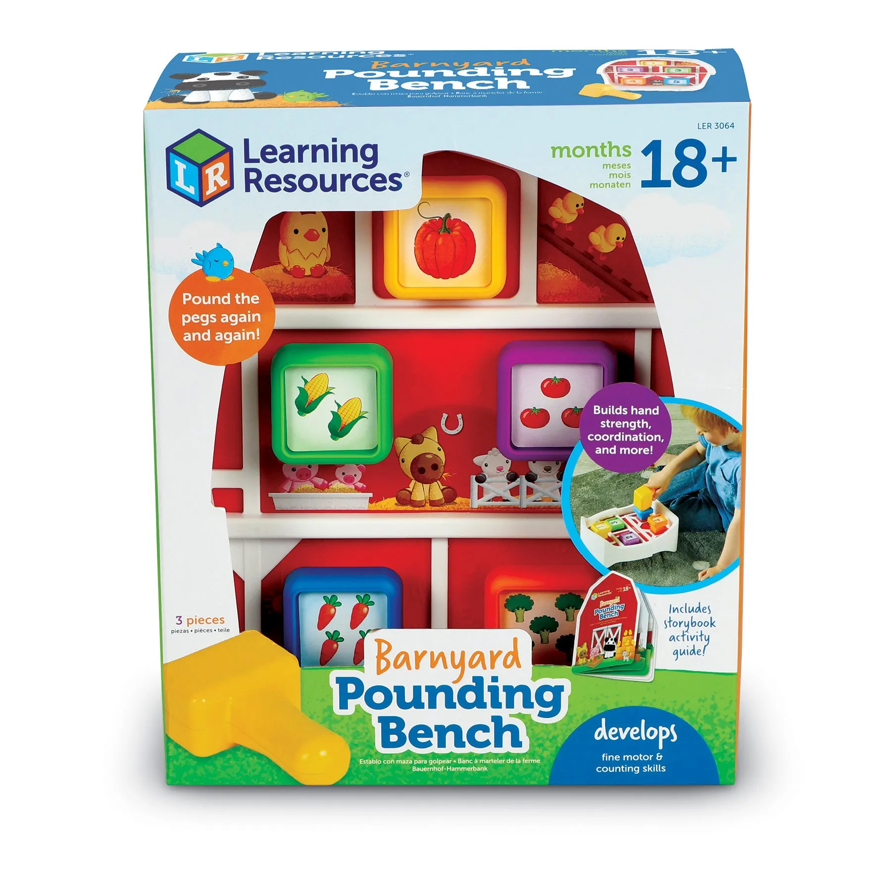 Learning Resources Barnyard Pounding Bench – Dual-Themed Educational Toy