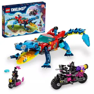 LEGO 6427658 DREAMZzz Crocodile Car 71458 Building Toy Set, Rebuilds from Car to Off-Roader Truck Toy and Mini-Boat, Features 3 Minifigures, Birthday Gift for 8 Year Olds