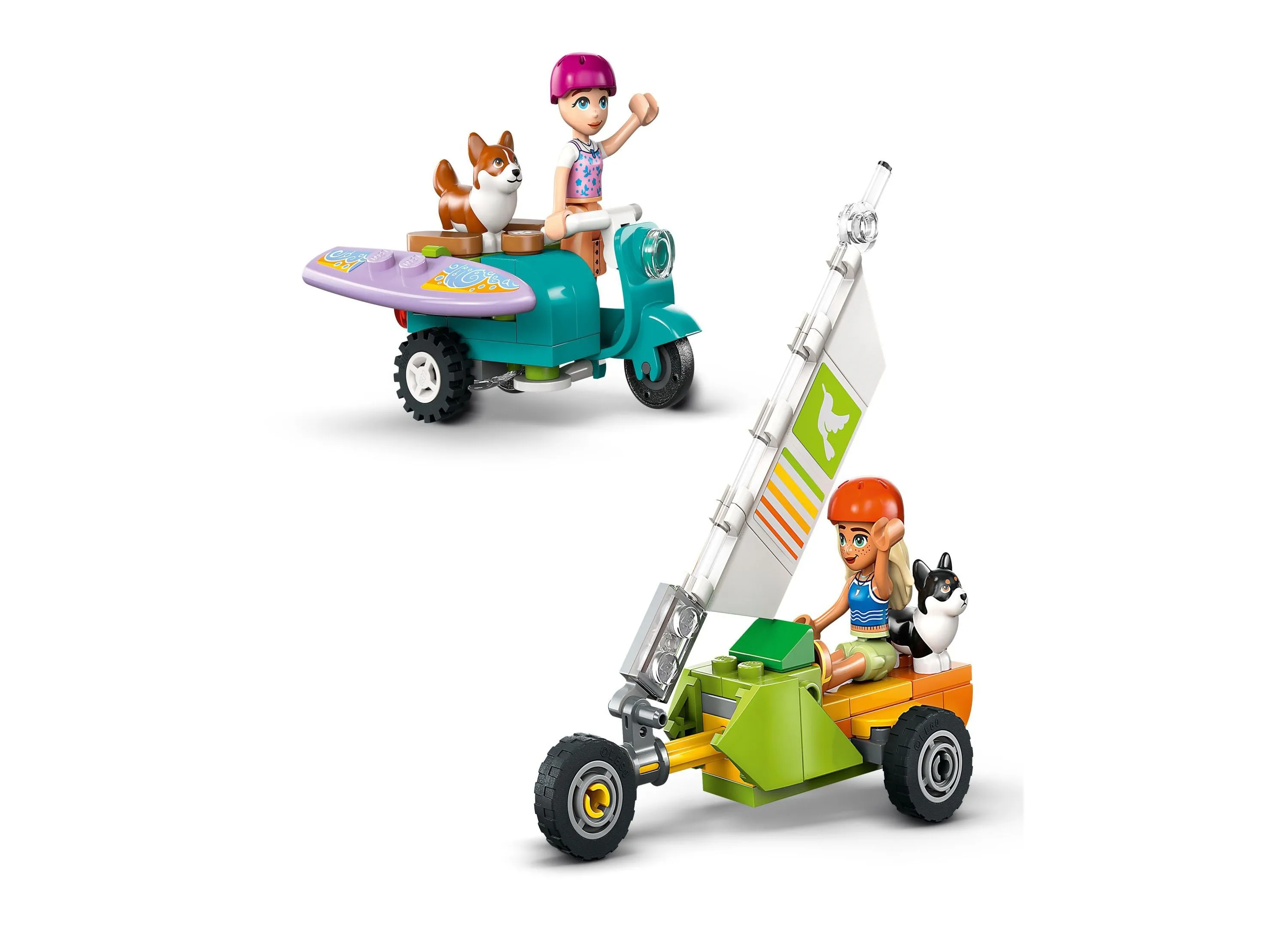 LEGO Friends Surfing Dogs & Scooter Adventure Set - 113 Pieces