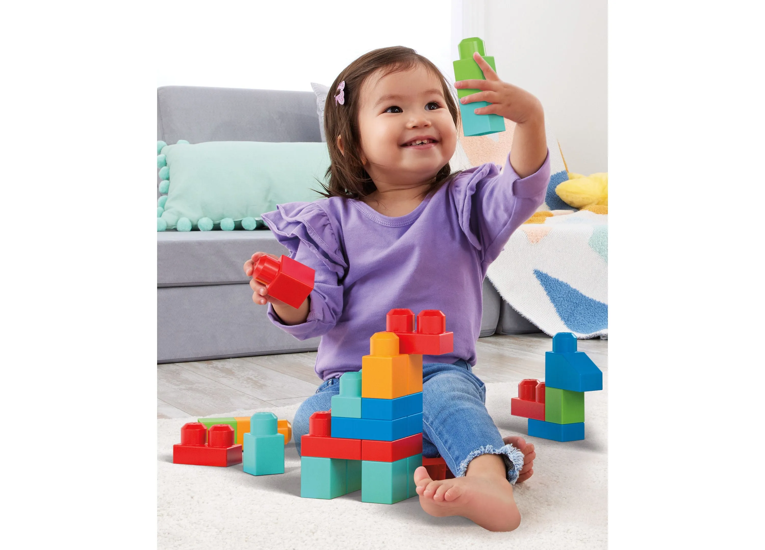 Mega Bloks Fisher-Price 100-Piece Big Box of Blocks - Colorful Building Toy