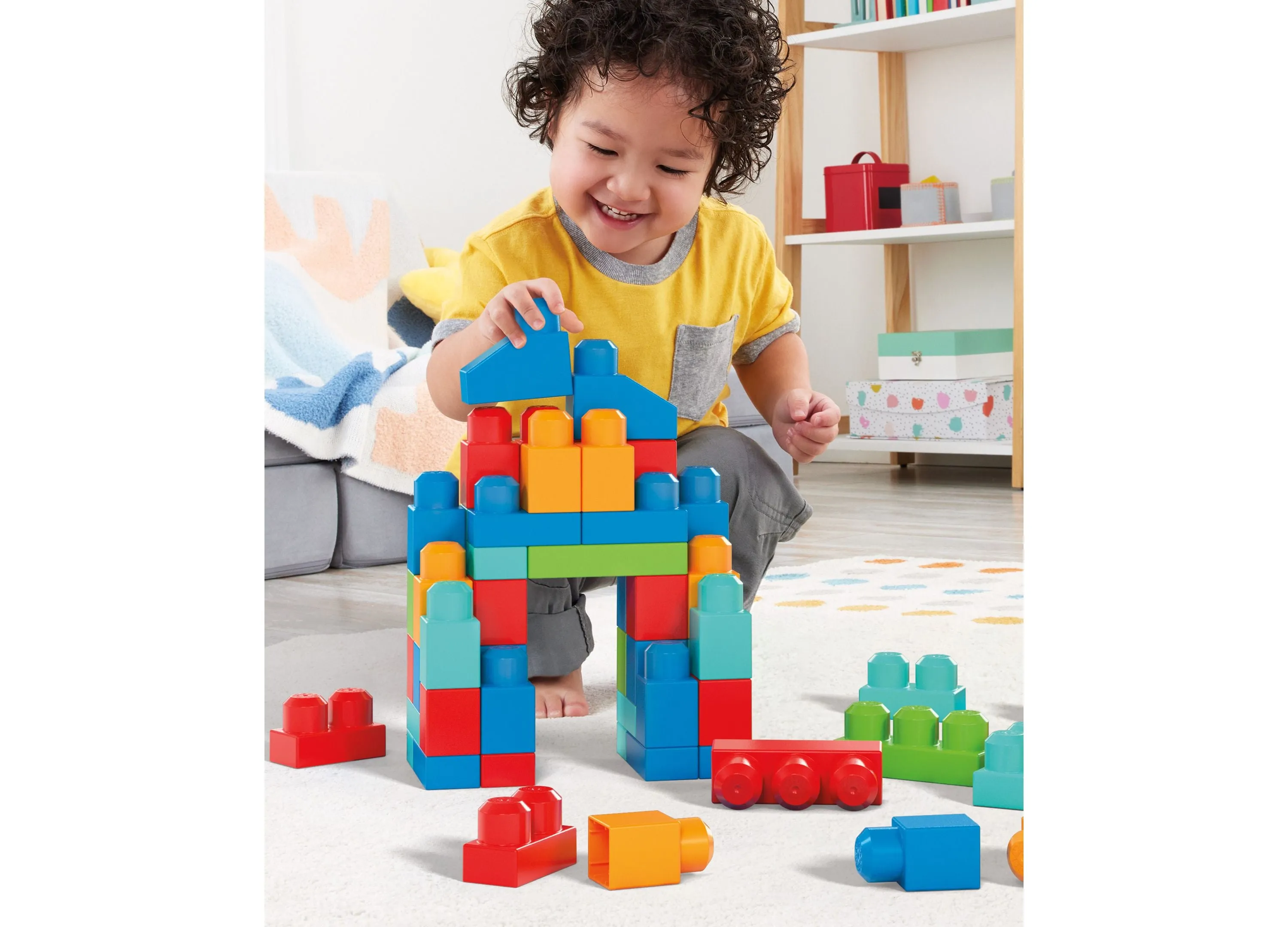 Mega Bloks Fisher-Price 100-Piece Big Box of Blocks - Colorful Building Toy