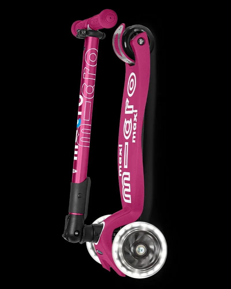 Micro Maxi Foldable LED Scooter - Berry Red