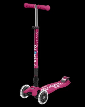 Micro Maxi Foldable LED Scooter - Berry Red