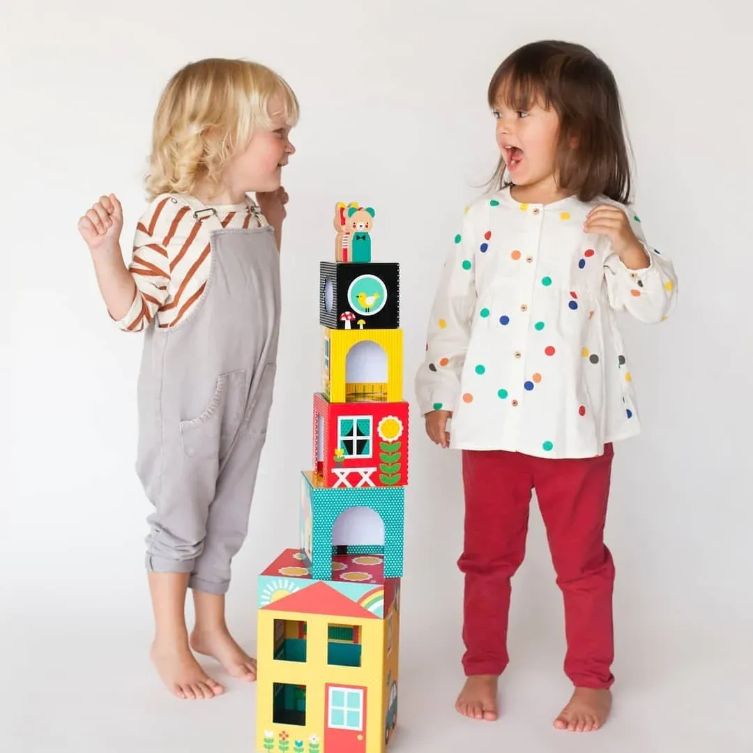 Peek-A-Boo House Stacking Blocks Play Set