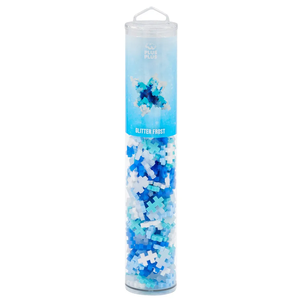 Plus-Plus Open Play Tube - Glitter Frost Mix - 240 pcs Construction Set for Ages 5 