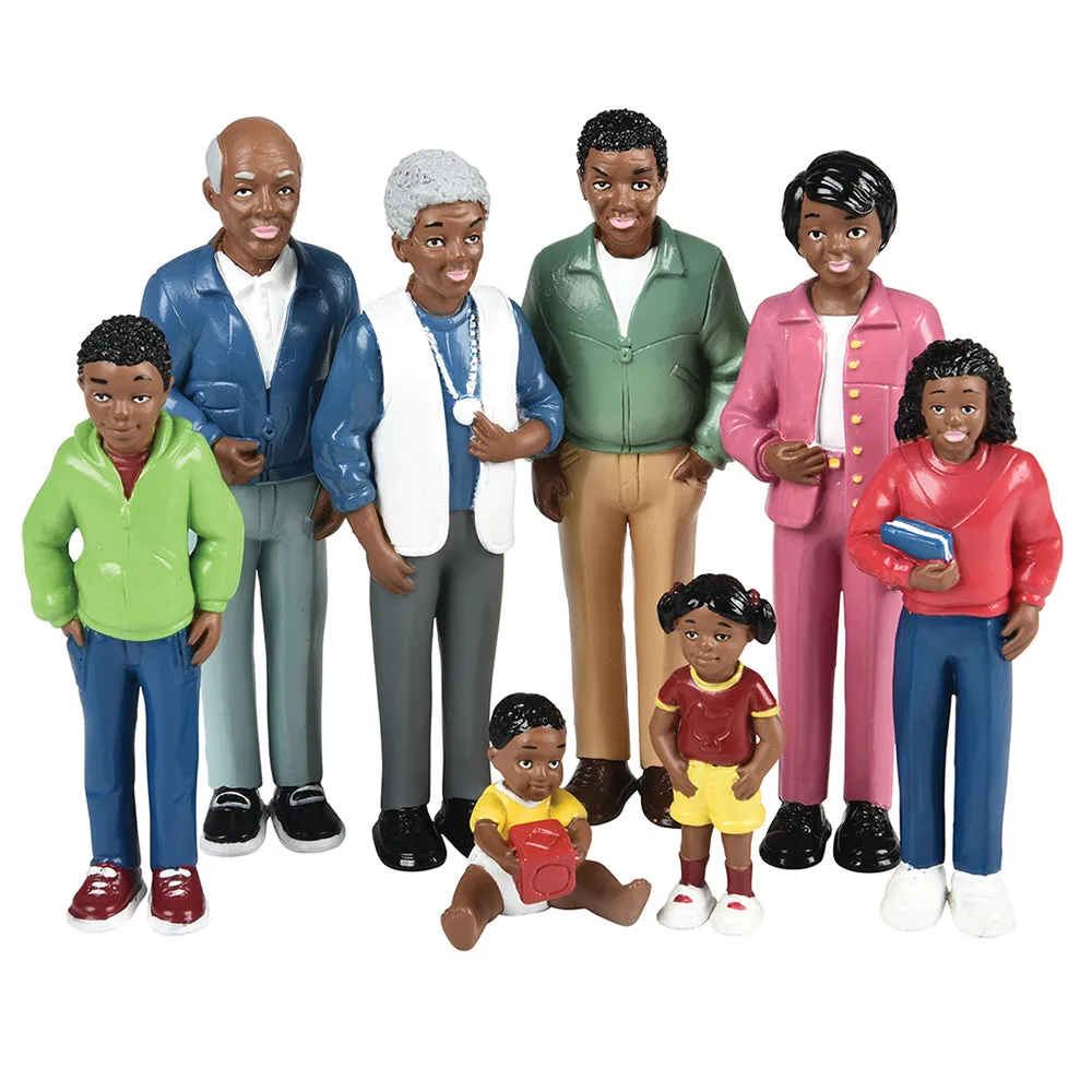 Pretend Play Vinyl Family Figurines | 32 Piece Multicultural Set