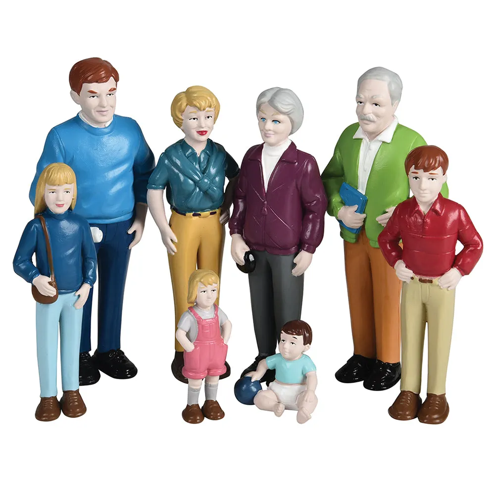 Pretend Play Vinyl Family Figurines | 32 Piece Multicultural Set