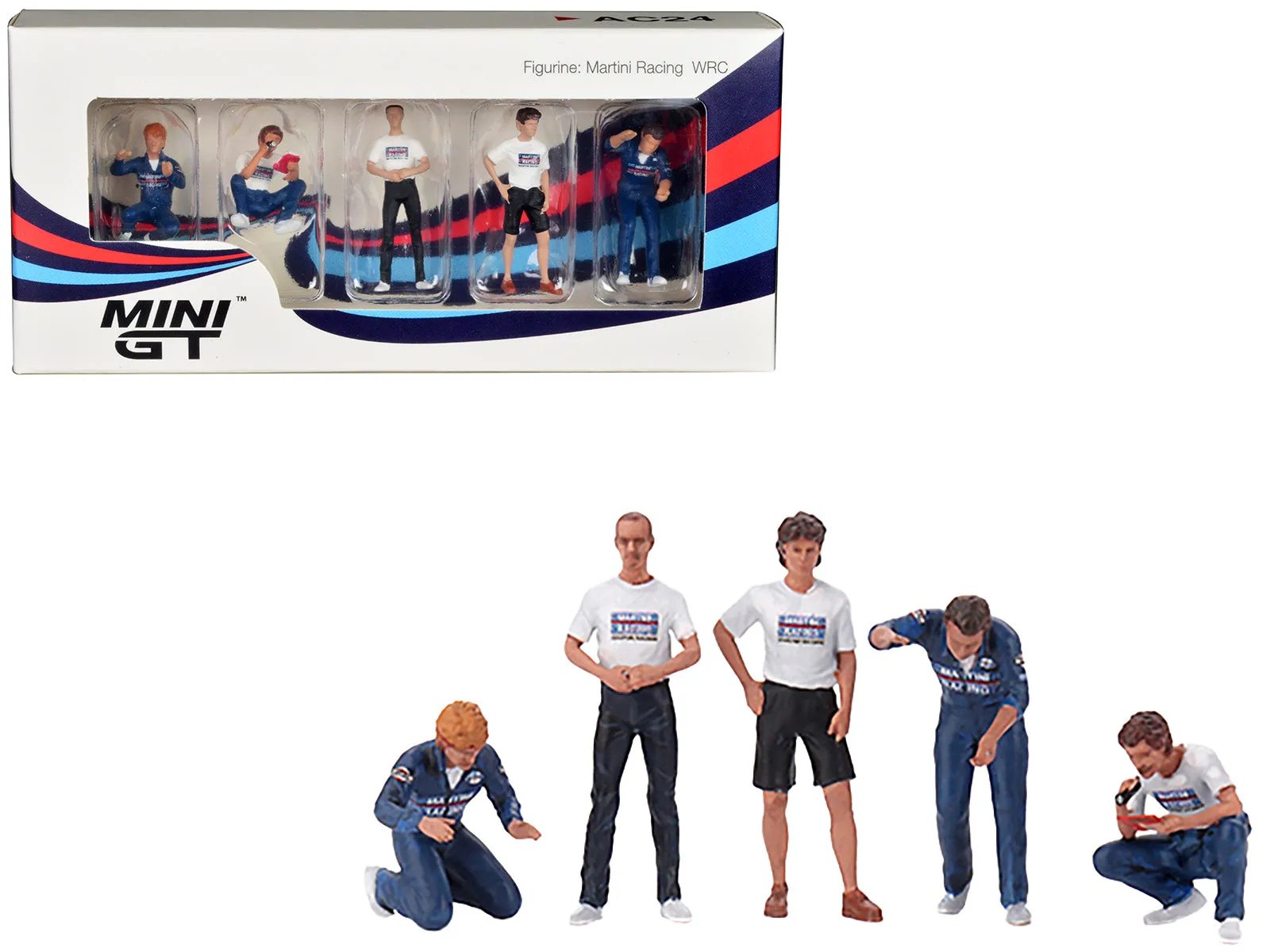 "Martini Racing WRC" 5 Piece Figure Set for 1/64 scale models by True Scale Miniatures