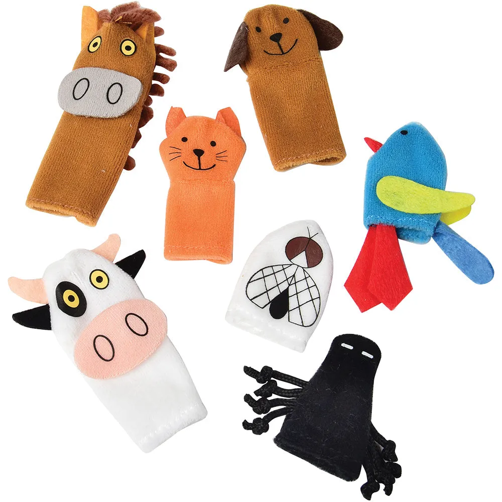 "Old Lady Who Swallowed a Fly" Storytelling Doll & Animal Finger Puppet Set*