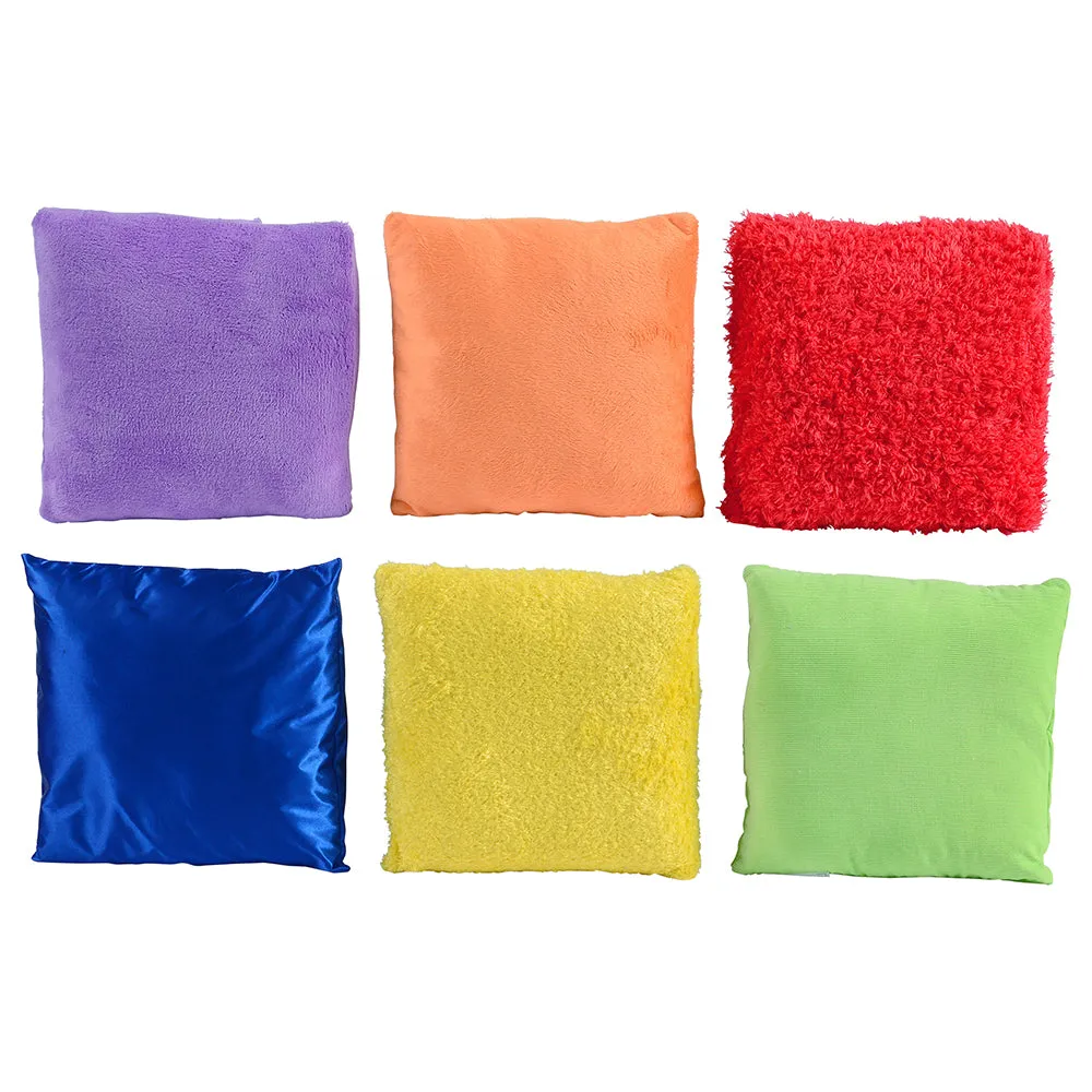Sensory 9" Square Textured Pillows | 6 PC Set