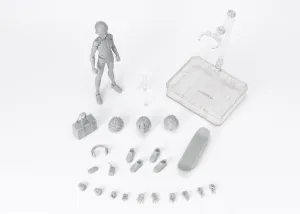 S.H. Figuarts Man Boy Male Body Kun (School Life Edition DX Set) Gray Action Figure