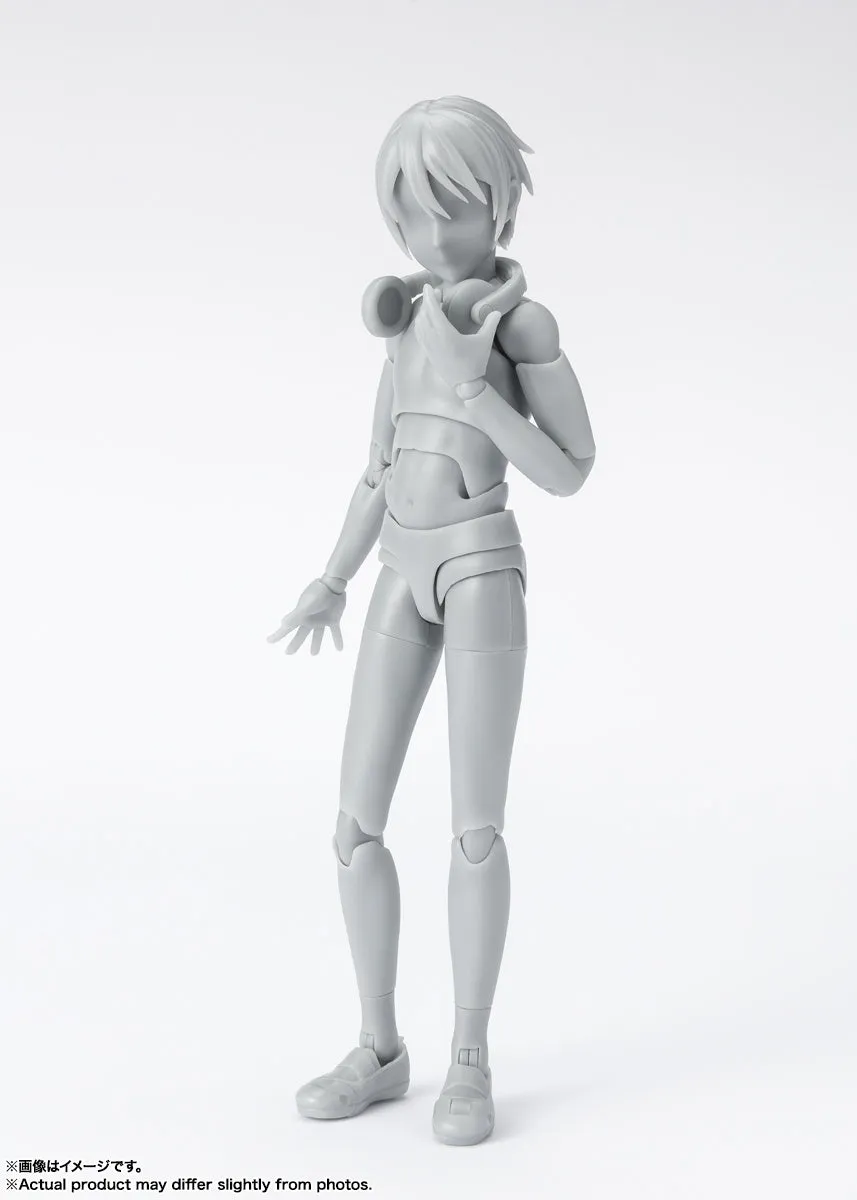 S.H. Figuarts Man Boy Male Body Kun (School Life Edition DX Set) Gray Action Figure