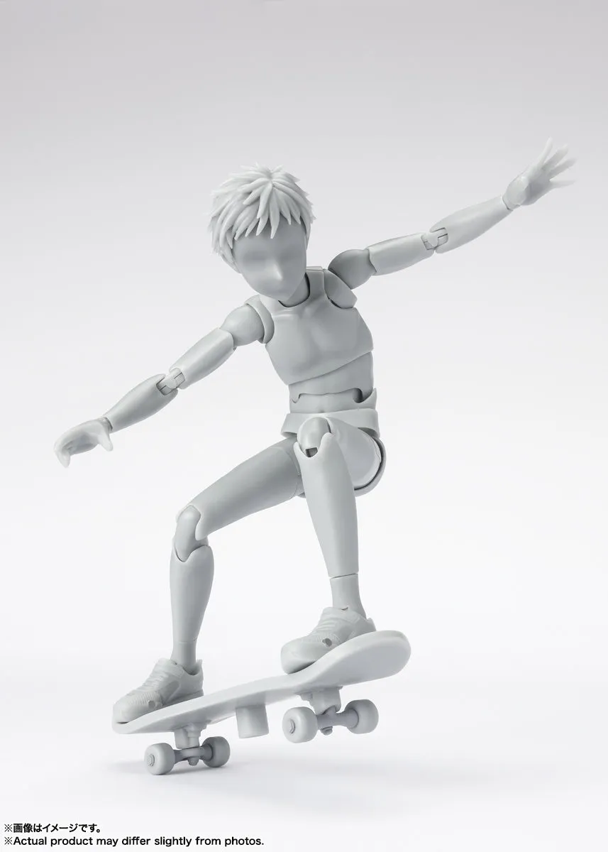 S.H. Figuarts Man Boy Male Body Kun (School Life Edition DX Set) Gray Action Figure