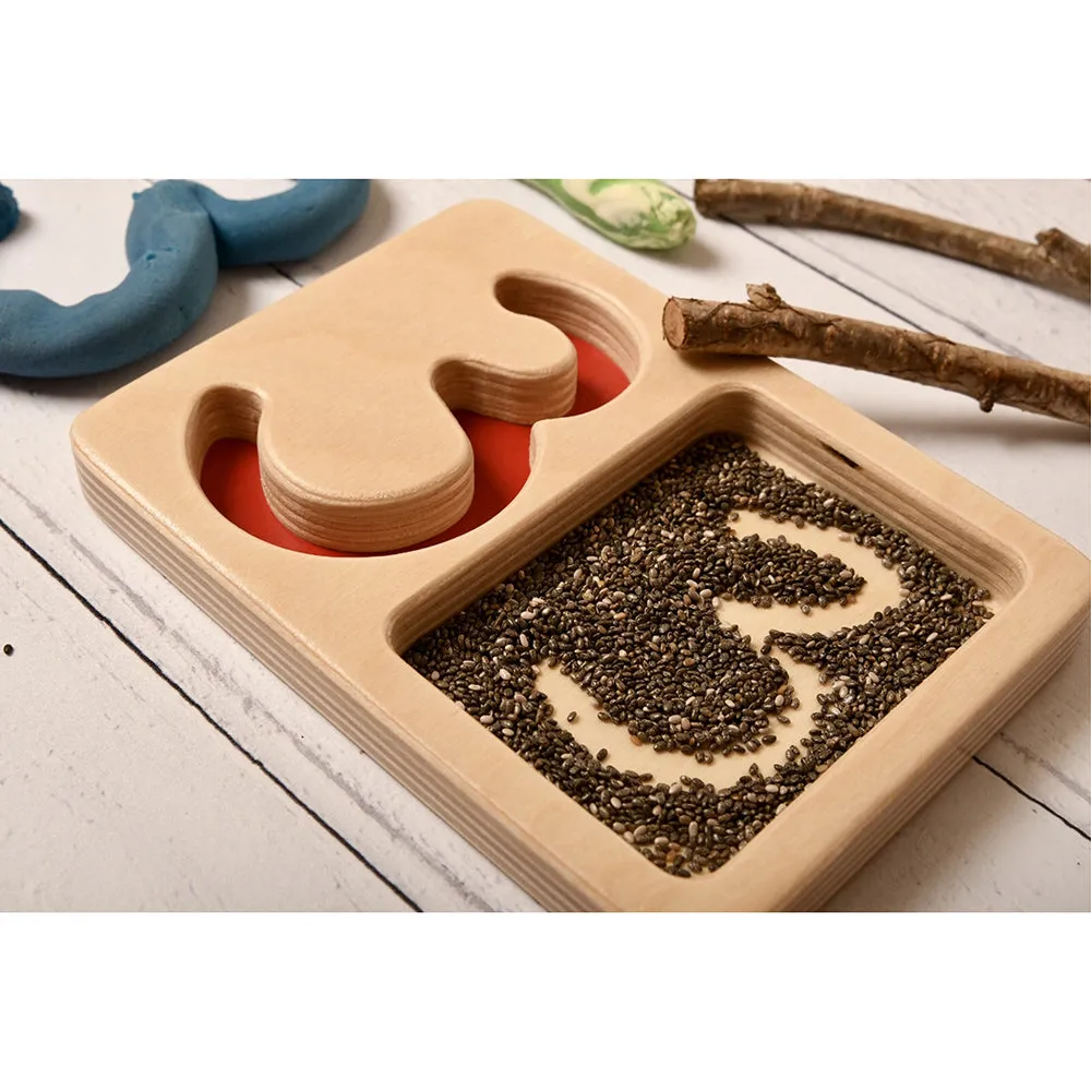 Tactile Wooden Number Trays 1–9 | Eco-Friendly Counting & Tracing Set