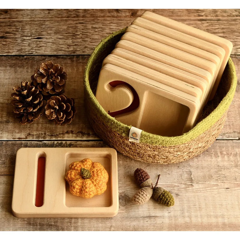 Tactile Wooden Number Trays 1–9 | Eco-Friendly Counting & Tracing Set